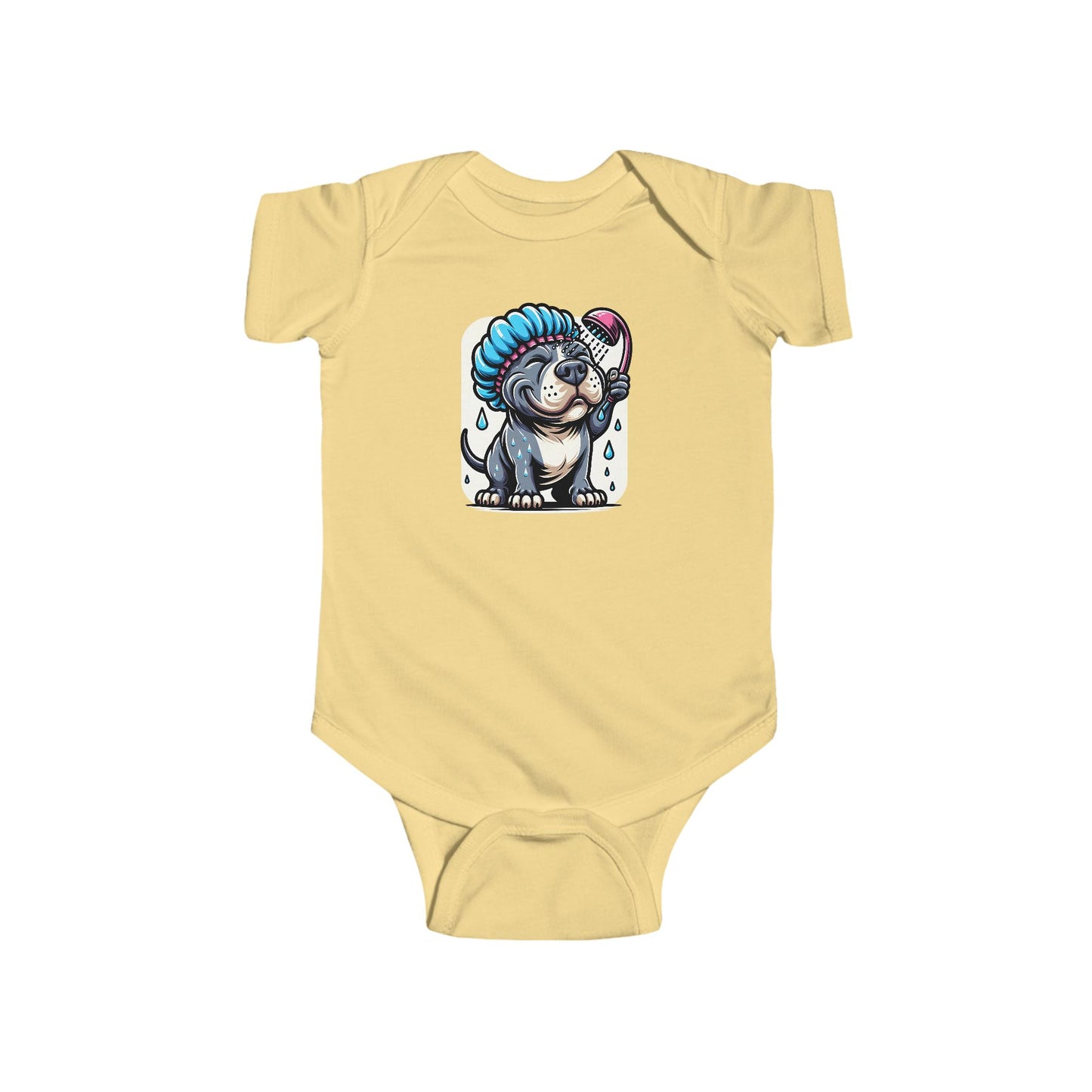 🛁 Splish Splash Pup – Colorful Baby Onesie