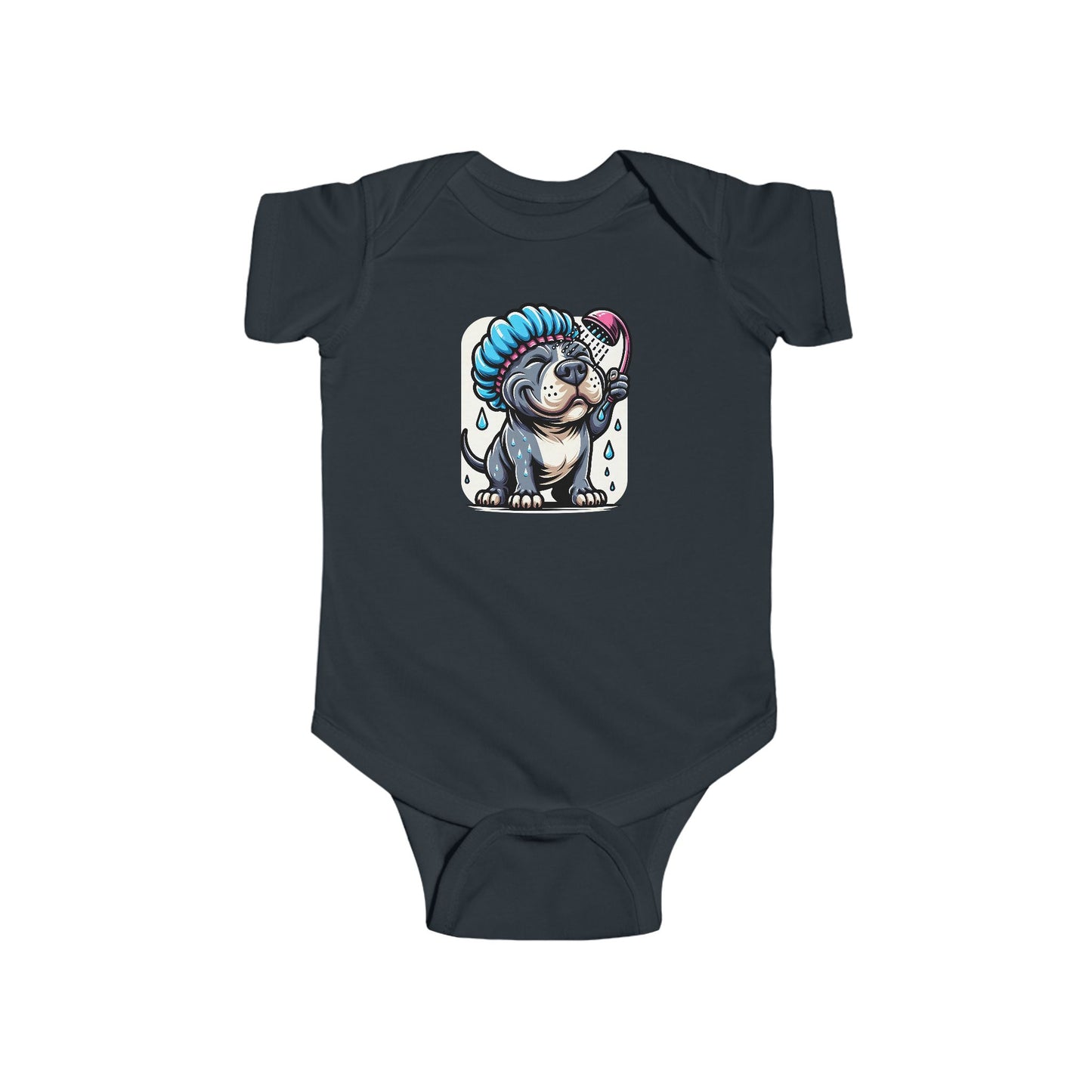 🛁 Splish Splash Pup – Colorful Baby Onesie