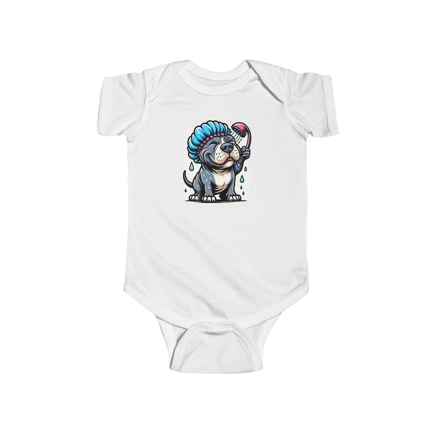 🛁 Splish Splash Pup – Colorful Baby Onesie