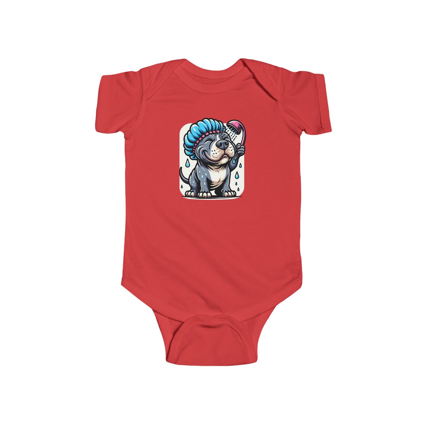 🛁 Splish Splash Pup – Colorful Baby Onesie
