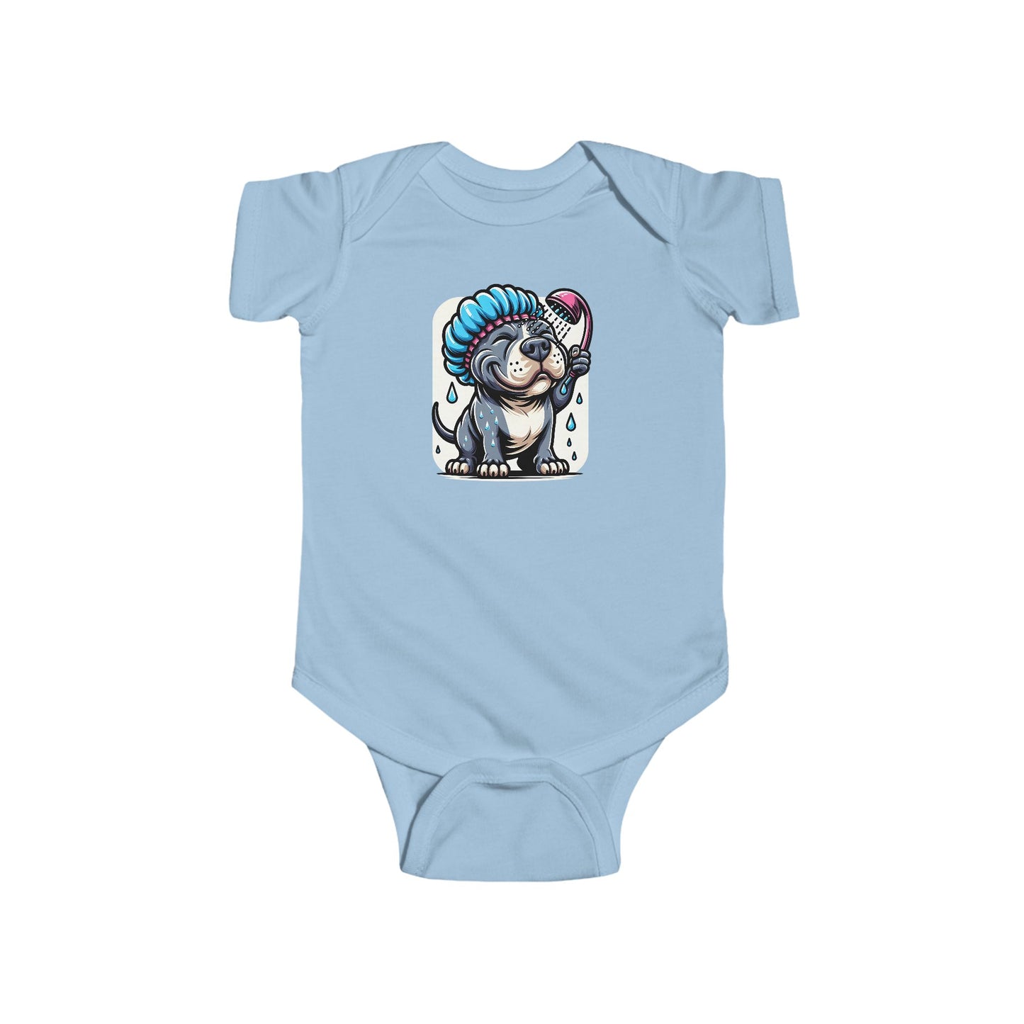 🛁 Splish Splash Pup – Colorful Baby Onesie
