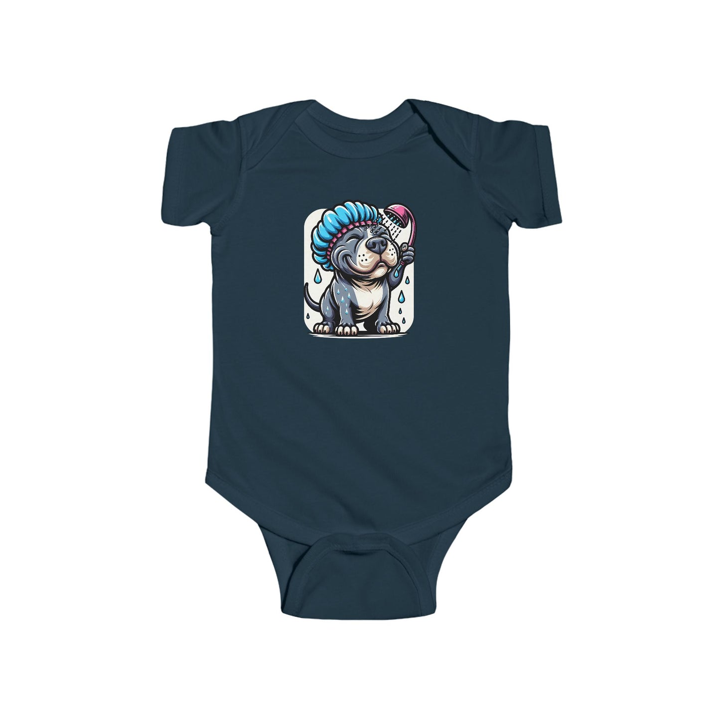 🛁 Splish Splash Pup – Colorful Baby Onesie
