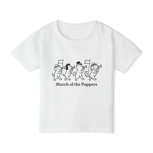 March of the Puppers Toddler T-Shirt, Cute Kids Tee, Animal Parade Shirt, Fun Birthday Gift, Playful Outfit for Toddlers