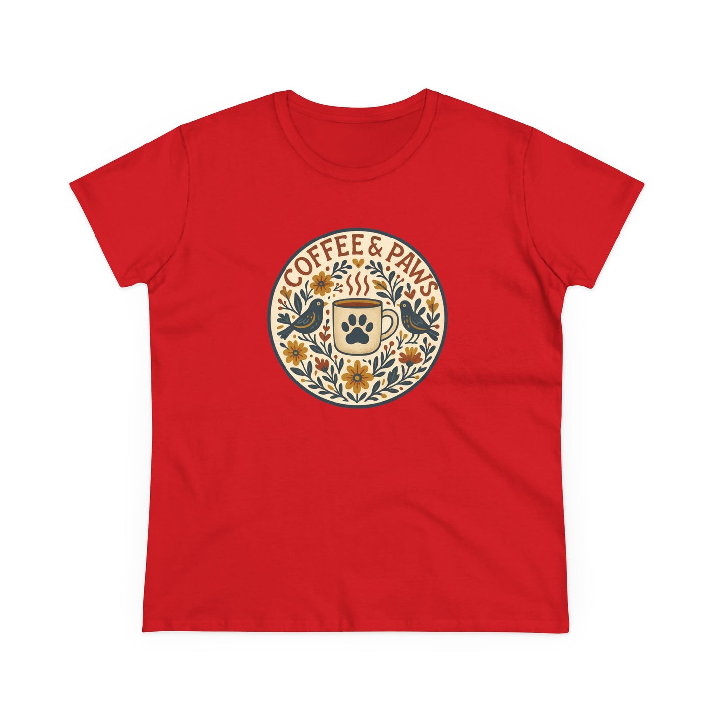 Cozy Coffee & Paws Tee, Casual Animal Lover T-Shirt, Gift for Pet Owners, Cute Coffee Shirt, Summer Essentials, Coffee Lover Apparel