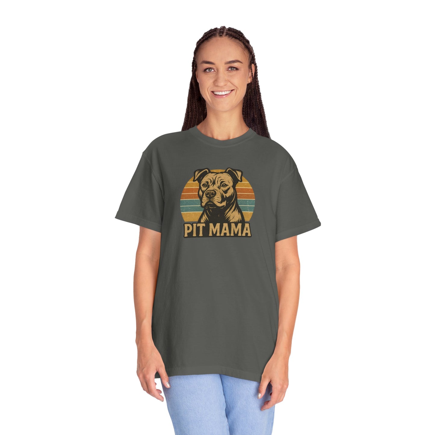 Retro Pit Mama T-Shirt , Pitbull