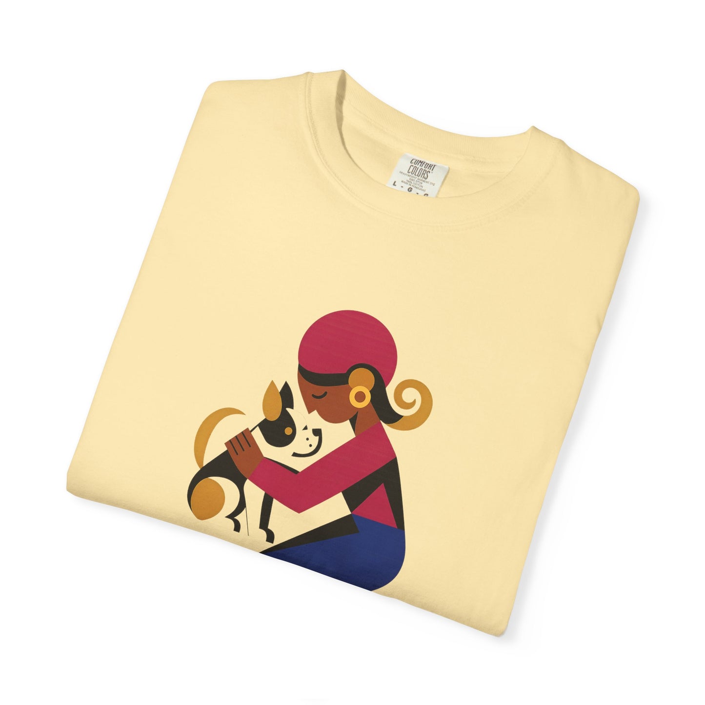 Dog Mom Garment-Dyed T-Shirt, Gift for Dog Lovers, Casual Wear, Pet Owner Apparel, Mother's Day Gift, Animal Lover Tee
